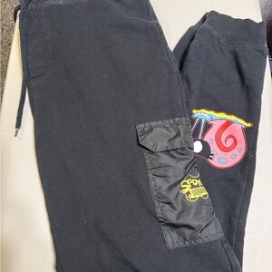 SpongeBob SquarePants Black Joggers with Yellow Logo
